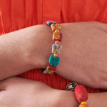 Kantha Dotted Square Bracelet