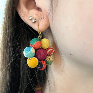 
            
                Load image into Gallery viewer, Kantha Blooming Posy Earrings
            
        