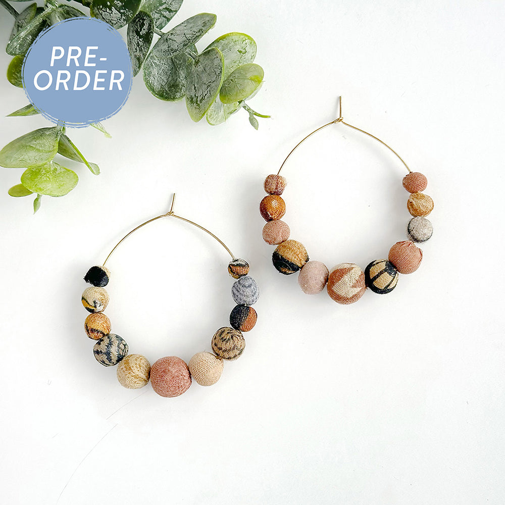 Kantha Desertscape Graduated Hoops