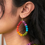 Kantha Prism Teardrop Earrings