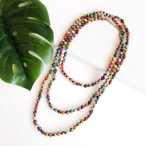 
            
                Load image into Gallery viewer, Kantha Bead Long Necklace
            
        