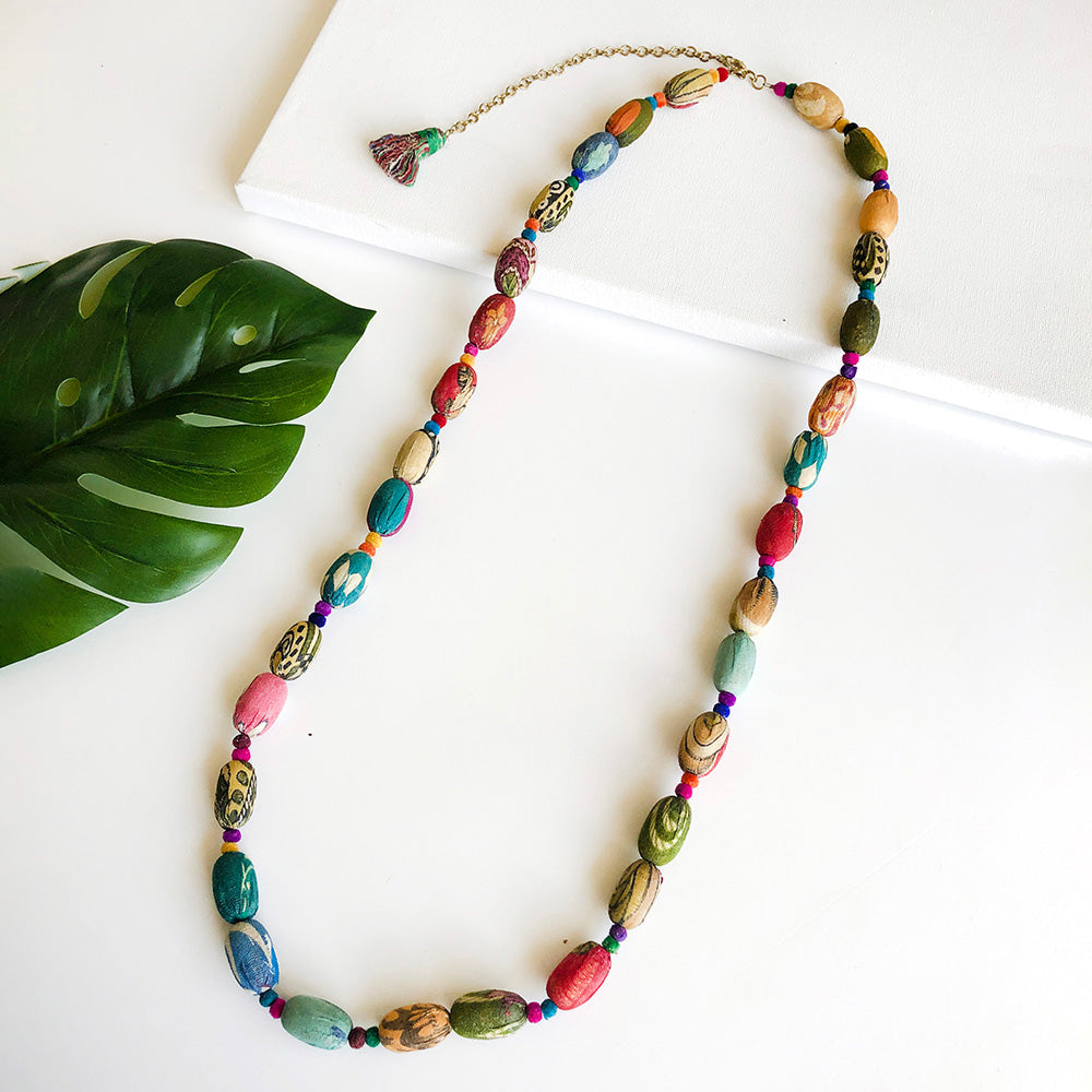 
            
                Load image into Gallery viewer, Kantha Kaleidoscope Necklace
            
        