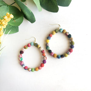 
            
                Load image into Gallery viewer, Adorned Kantha Hoops
            
        