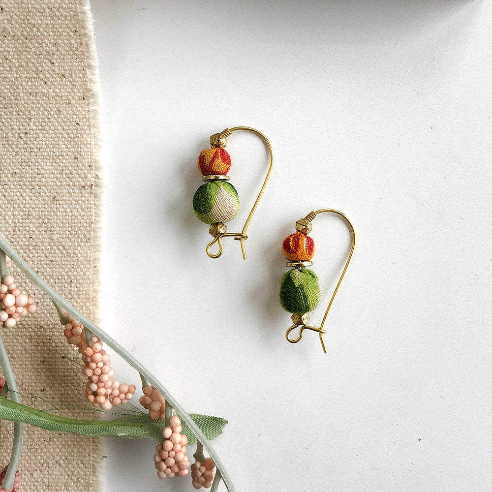 Paired Kantha Earrings