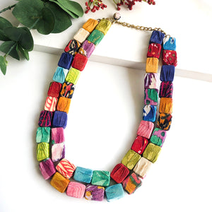 
            
                Load image into Gallery viewer, Kantha Cubist Necklace
            
        