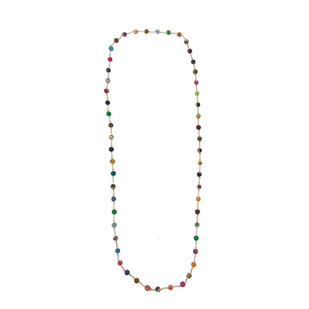 
            
                Load image into Gallery viewer, Dotted Kantha Long Necklace
            
        